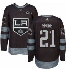 Mens Adidas Los Angeles Kings 21 Nick Shore Premier Black 1917 2017 100th Anniversary NHL Jersey 