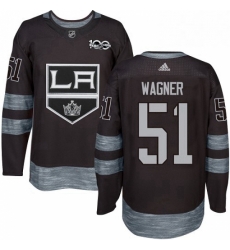 Mens Adidas Los Angeles Kings 51 Austin Wagner Authentic Black 1917 2017 100th Anniversary NHL Jersey 