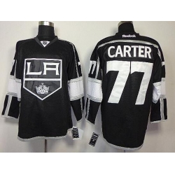 Mens Los Angeles Kings #77 Jeff Carter Home Black NHL Jersey