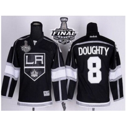 Kids Los Angeles Kings #8 Drew Doughty Black Home 2014 Stanley Cup Finals Stitched NHL Jerseys