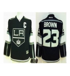 Youth jerseys los angeles kings #23 brown black[patch C]