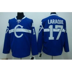 Hockey Montreal Canadiens #17 Georges Laraque Stitched Replithentic blue Jersey