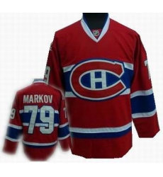 Hockey Montreal Canadiens #79 Andrei Markov Stitched Replithentic New CH red Jersey