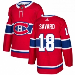 Mens Adidas Montreal Canadiens 18 Serge Savard Premier Red Home NHL Jersey 