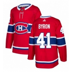 Mens Adidas Montreal Canadiens 41 Paul Byron Premier Red Home NHL Jersey 