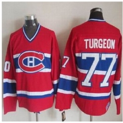 Montreal Canadiens #77 Pierre Turgeon Red CCM Throwback Stitched NHL Jersey