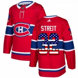 Youth Adidas Montreal Canadiens 32 Mark Streit Authentic Red USA Flag Fashion NHL Jersey 