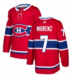 Youth Adidas Montreal Canadiens 7 Howie Morenz Authentic Red Home NHL Jersey 