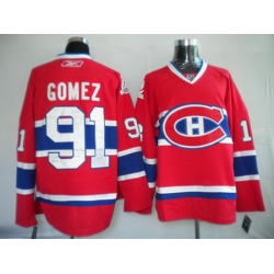 Youth Montreal Canadiens 91 GOMEZ Red kids jersey