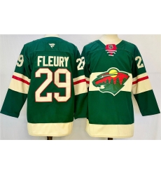 Men Minnesota Wild 29 Marc Andre Fleury Green 2024 25 Home Stitched Hockey Jersey