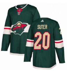 Mens Adidas Minnesota Wild 20 Ryan Suter Premier Green Home NHL Jersey 