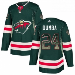 Mens Adidas Minnesota Wild 24 Matt Dumba Authentic Green Drift Fashion NHL Jersey 