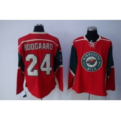 Minnesota Wild 24 boogaard red jerseys