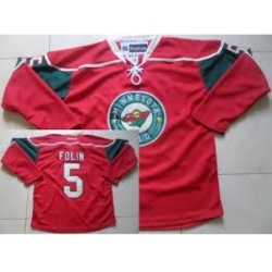 Minnesota Wild #5 Christian Folin Red NHL Jersey