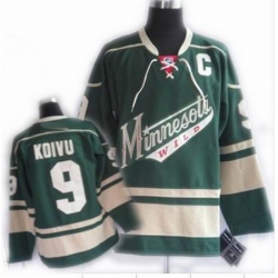 YOUTH jerseys Minnesota Wild 9# KOIVU green