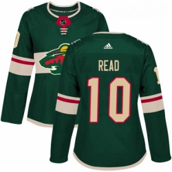 Womens Adidas Minnesota Wild 10 Matt Read Premier Green Home NHL Jersey 