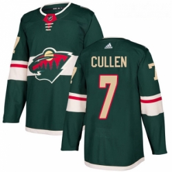 Youth Adidas Minnesota Wild 7 Matt Cullen Authentic Green Home NHL Jersey 