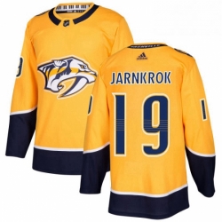 Mens Adidas Nashville Predators 19 Calle Jarnkrok Premier Gold Home NHL Jersey 