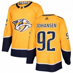 Mens Adidas Nashville Predators 92 Ryan Johansen Premier Gold Home NHL Jersey 