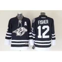 NHL Nashville Predators #12 Mike Fisher Dark blue jerseys