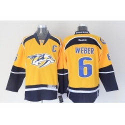 NHL Nashville Predators #6 Shea Weber Yellow jerseys