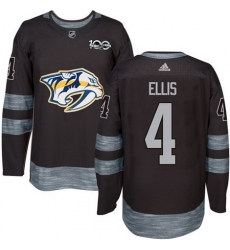 Predators #4 Ryan Ellis Black 1917 2017 100th Anniversary Stitched NHL Jersey