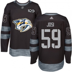 Predators #59 Roman Josi Black 1917 2017 100th Anniversary Stitched NHL Jersey