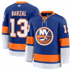 Men New York Islanders 13 Mathew Barzal Royal 2024 25 Home Stitched Hockey Jersey