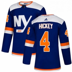 Mens Adidas New York Islanders 4 Thomas Hickey Premier Blue Alternate NHL Jersey 