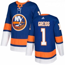 Youth Adidas New York Islanders 1 Thomas Greiss Authentic Royal Blue Home NHL Jersey 