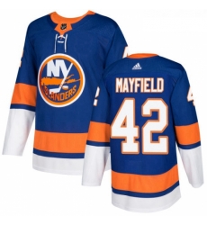 Youth Adidas New York Islanders 42 Scott Mayfield Authentic Royal Blue Home NHL Jersey 