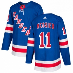 Mens Adidas New York Rangers 11 Mark Messier Authentic Royal Blue Home NHL Jersey 