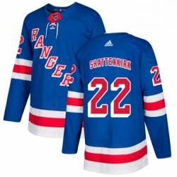 Mens Adidas New York Rangers 22 Kevin Shattenkirk Authentic Royal Blue Home NHL Jersey 