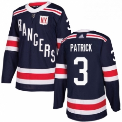 Mens Adidas New York Rangers 3 James Patrick Authentic Navy Blue 2018 Winter Classic NHL Jersey 