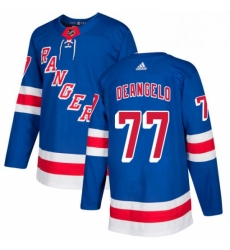 Mens Adidas New York Rangers 77 Anthony DeAngelo Authentic Royal Blue Home NHL Jersey 