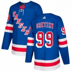 Mens Adidas New York Rangers 99 Wayne Gretzky Authentic Royal Blue Home NHL Jersey 