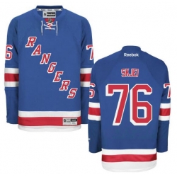 Mens Brady Skjei New York Rangers #76  Royal Blue Home Reebok Jersey