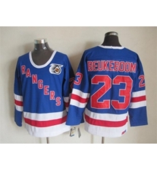 NHL New York Rangers #23 Beukeboom blue jerseys[m&n 75th]