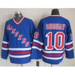 New York Rangers #10 Ron Duguay Blue CCM Heroes of Hockey Alumni Stitched NHL Jersey