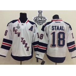 New York Rangers #18 Marc Staal White 2014 Stadium Series With Stanley Cup Finals Stitched NHL Jersey