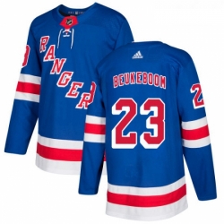 Youth Adidas New York Rangers 23 Jeff Beukeboom Premier Royal Blue Home NHL Jersey 