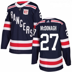 Youth Adidas New York Rangers 27 Ryan McDonagh Authentic Navy Blue 2018 Winter Classic NHL Jersey 