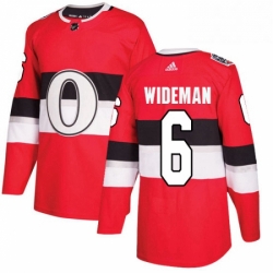 Mens Adidas Ottawa Senators 6 Chris Wideman Authentic Red 2017 100 Classic NHL Jersey 