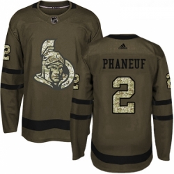 Youth Adidas Ottawa Senators 2 Dion Phaneuf Premier Green Salute to Service NHL Jersey 