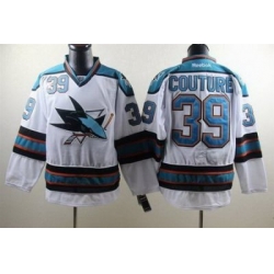 San Jose Sharks #39 Logan Couture white jeseys