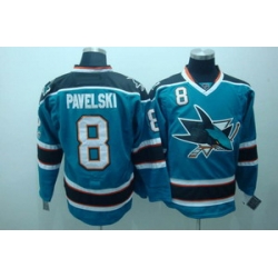 San Jose Sharks 8 Joe pavelski blue jerseys