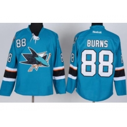 San Jose Sharks 88 Burns Green NHL Jersey New Style