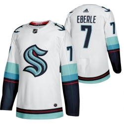 Men Seattle 7 Kraken Jordan Eberle 2022 Away White Jersey