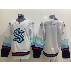 Men Seattle Kraken Blank White Adidas Jersey