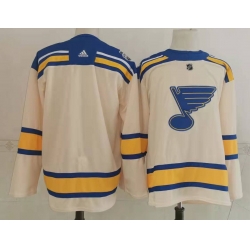 Men St Louis Blues Blank Cream 2022 Winter Classic Authentic Jersey